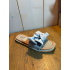 Blauwe strik slipper